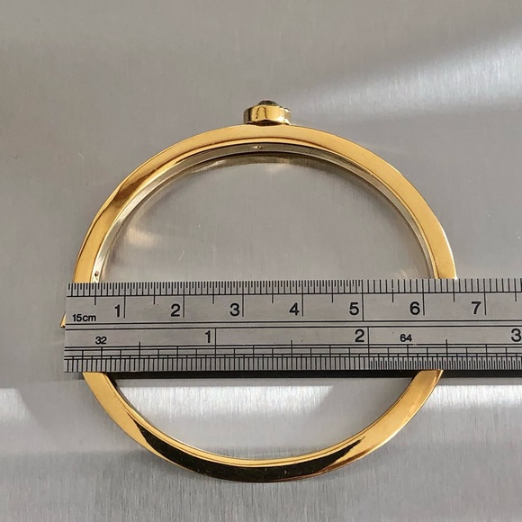⭐️Kate Spade⭐️Forever Gems Gold Black Hinged Bracelet Women's Bangle Jewelry - Picture 11 of 13